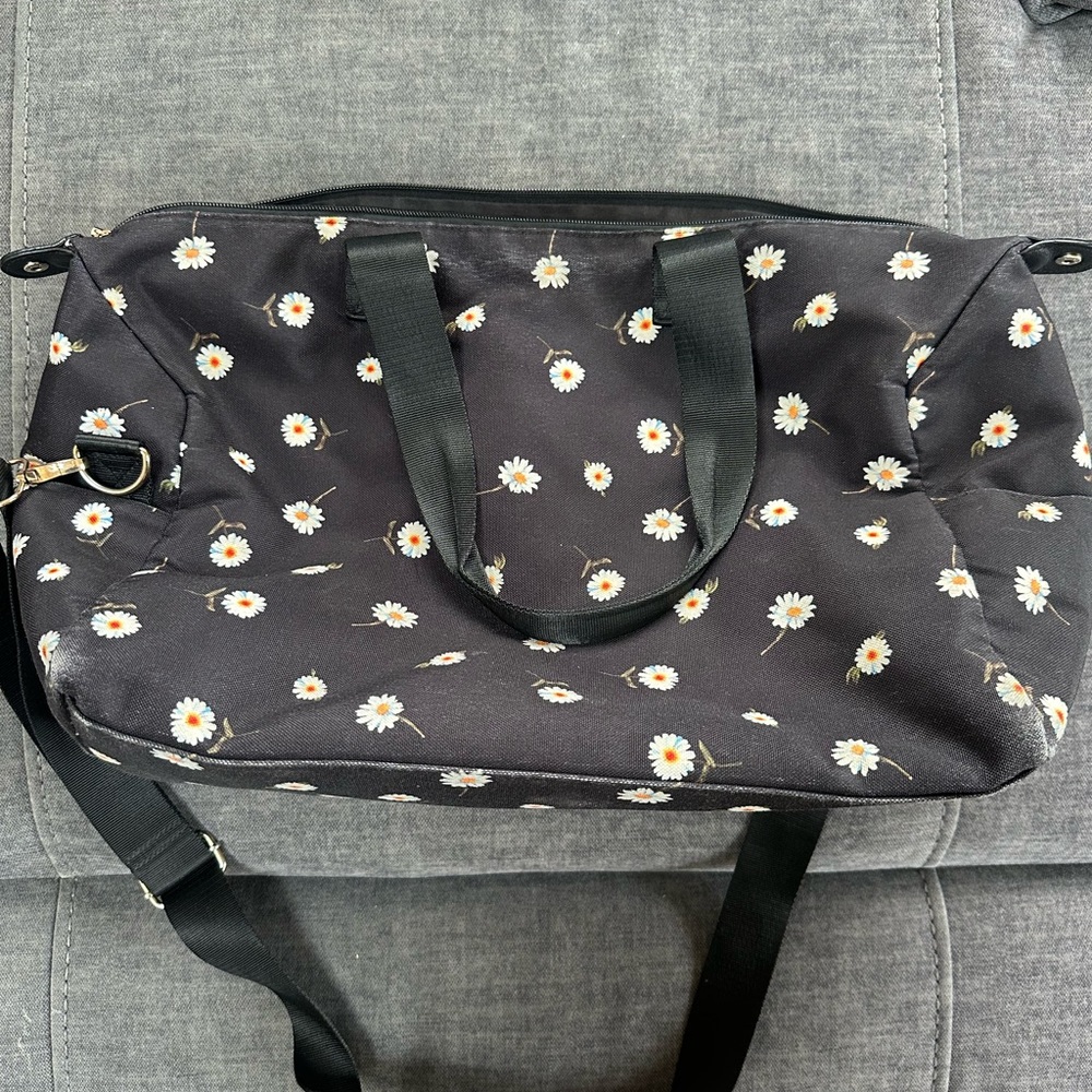 Alice + Olivia Black Daisy Travel Bag